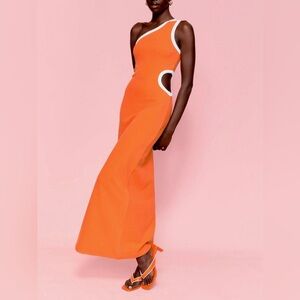 Third Form Ring Around One Shoulder Maxi Dress